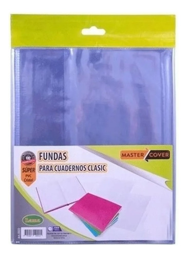 Funda Lama Cuaderno Clasico 16x21 N° 1 Pvc Super X 10 Color cristal transparente