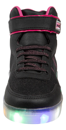 Zapatos Tipo Botín Sneaker Con Luces Para Niña