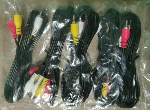 Imagen 3 de 3 de Paquete De 10 Cables Rca A Rca (6 Puntas) Precio Mayoreo