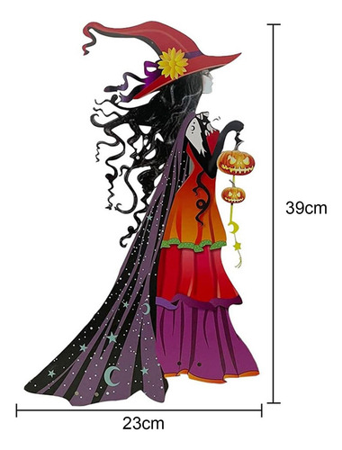 Cartel De Halloween Con Decoración De Jardín De 39cmx20cm