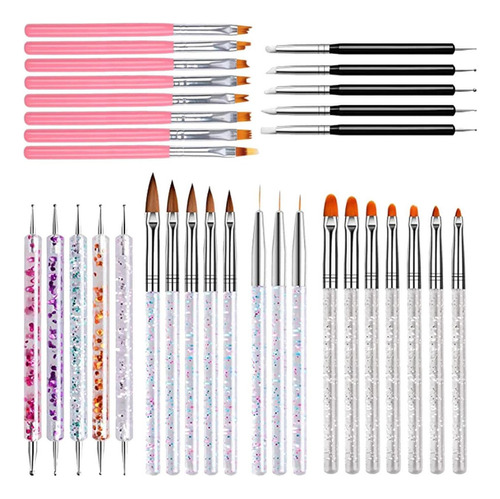 33x Nail Art Brushes Set, Nail Art Liner Brush Nail Art