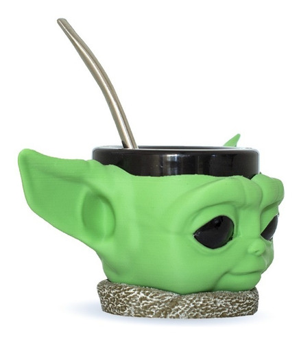 Imagen 2 de 9 de Mate Impreso En 3d Baby Yoda Star Wars Excelente Calidad