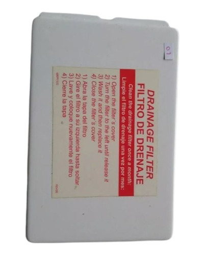 Tapa De Filtro Bomba Cuadrada Electrolux Carga Frontal Ref01