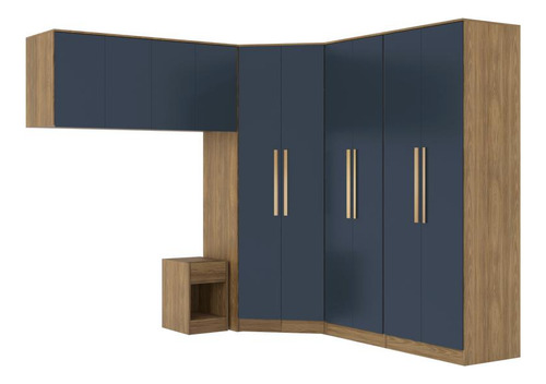 Quarto Modular Kappesberg Adapt Azul 6 Pç 260cm X 256cm