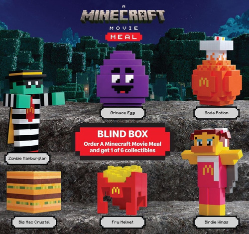 Coleccion De 6 Figuras Minecraft Mcdonalds Codigos Intactos (Usado)