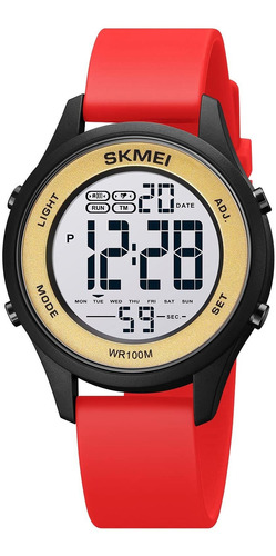 Reloj Mujer Gosasa Skf1758 Cuarzo 40mm Pulso Rojo En