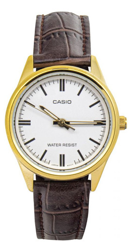 Reloj Para Hombre Casio Casio Ltp-v005gl-7audf Marrón
