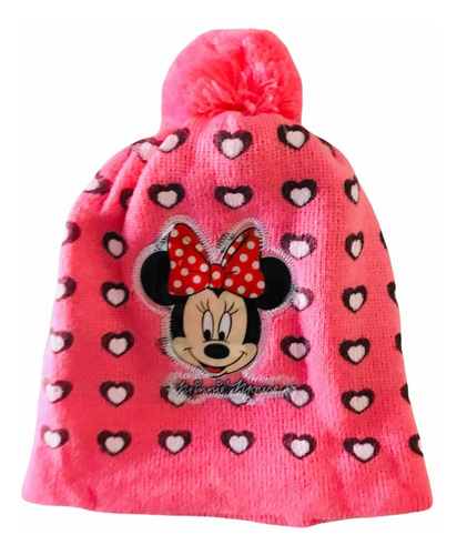 Gorro De Lana Minnie Mouse Para Niñitas De 3 A 10 Años