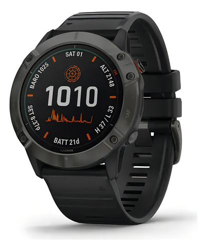 Relógio GPS multiesportivo solar Garmin Fenix 6x Pro