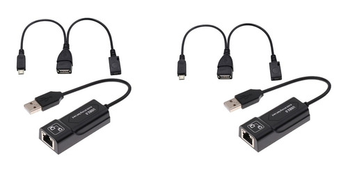 2 Conectores Lan Ethernet Y Adaptador Usb Para Fire Stick