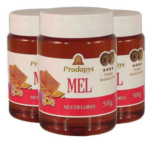 Mel Multiflores 500g Prodapys Kit Com 3