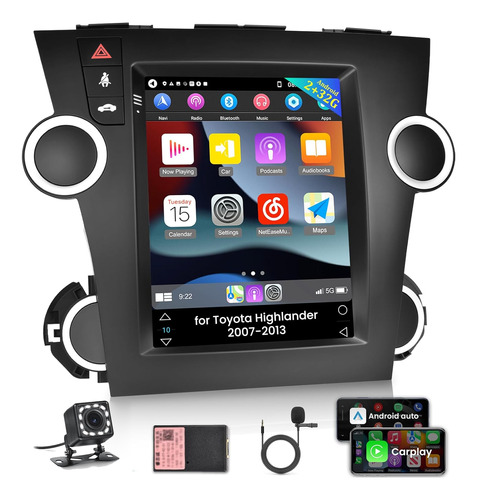 Estéreo 2+64gb Para Toyota Highlander 2007-2013 Carplay