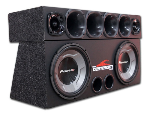 Caixa 2 Subwoofer Pioneer + Taramps Ds800x4 1900 W Rms