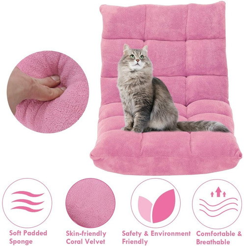 Futon Plegable Color Rosa Marca Giantex