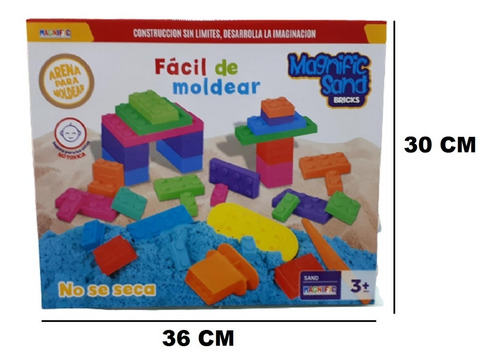 Imagen 4 de 6 de Magnific Sand Bricks Juego Arena Mágica Bloques Con Moldes
