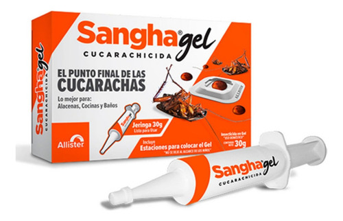 Insecticida Mata Cucarachas Sangha Gel Jeringa 30gr