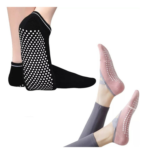 Medias Yoga Antidelizante 2 Pares Tobillera Valeta Pilates