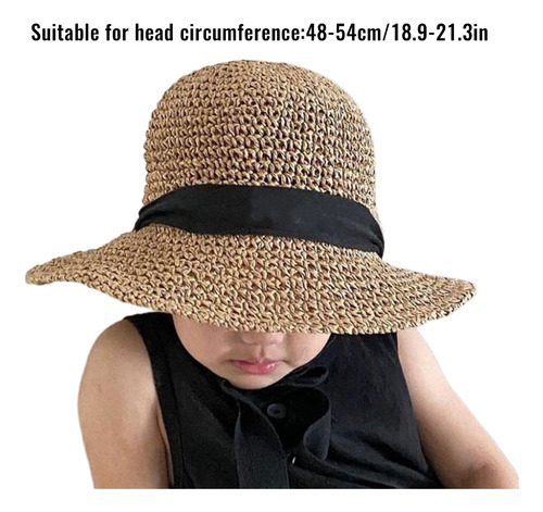 Sombreros De Playa Con Gorra Tejida De Paja (bg) Para Bebés