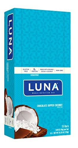 Luna Bar - Bares Gluten - Cobertura De Chocolate Coco Sabor 