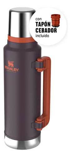Termo Stanley Clássic 1.4L Pico Cebador Frio Calor Color Violeta Oscuro Plum