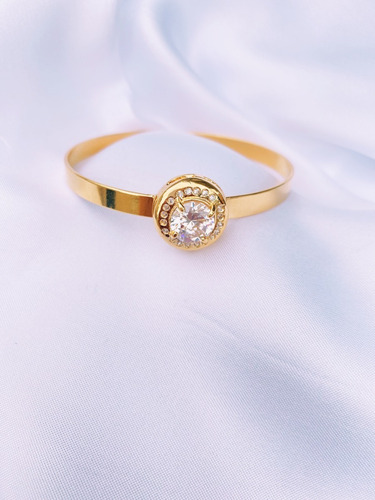 Imagem 3 de 4 de Pulseira Bracelete Zirconia Redonda