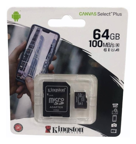 Memoria Sd Hd Kingston 64gb Clase 10 Original Sellado