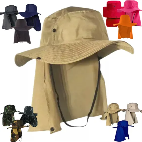 Chapéu Pescador Camping Australiano Proteção Nuca Pescoço Uv
