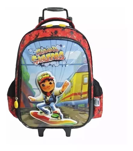 17 polegada subway surfers jogo meninas & meninos mochila oxford