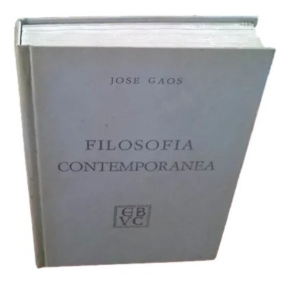 Filosofia Contemporanea Jose Gaos F4