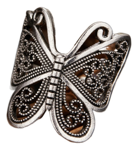 Calidad Anillo Mariposa Plata For Mujer