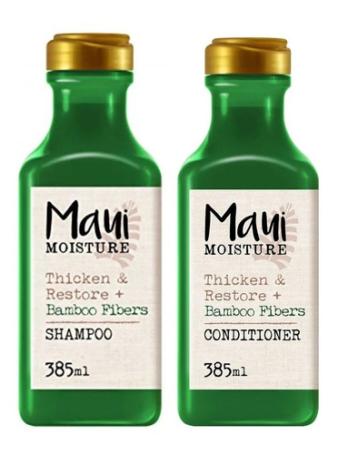 Shampoo Y Acondicionador Maui Bamboo Fiber Fortalece Repara