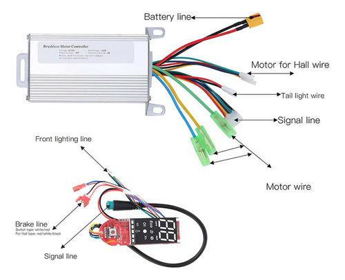 Y Juego De Placa Controladora De Scooter Eléctrico De 36 V