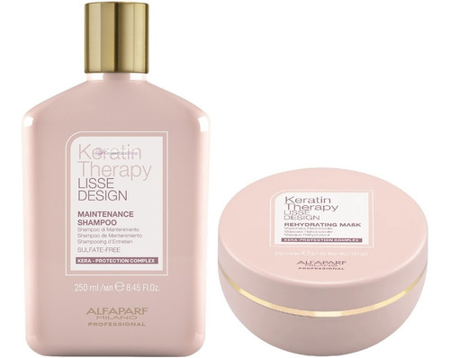 Shampoo + Mascarilla Para Alisados Alfaparf Keratin Therapy