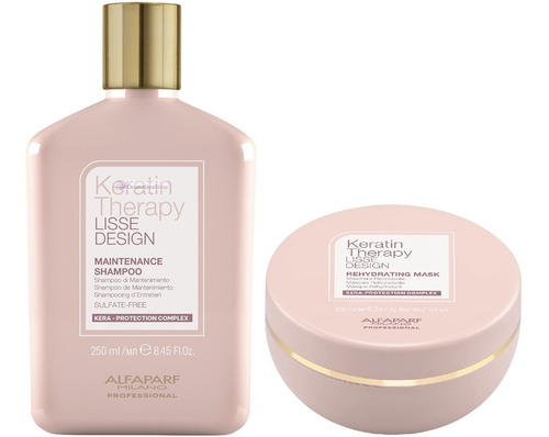 Shampoo + Mascarilla Para Alisados Alfaparf Keratin Therapy