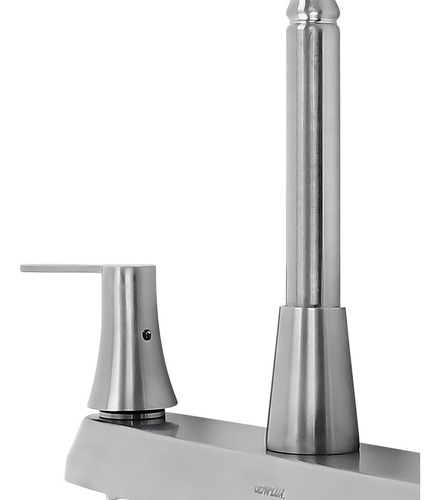 Mezcladora Para Fregadero Genflux Premium Mzco241fls Satín Color Gris