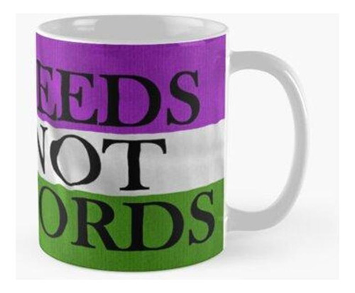 Taza Hechos No Palabras Calidad Premium