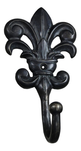 Porta Chaves Pendurador Flor De Liz Em Bronze Oxidado Lindo