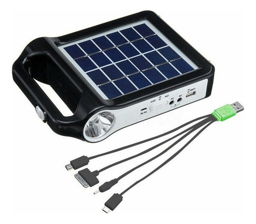 Sistema Generador De Panel Solar Portátil Lámpara De Ilumina