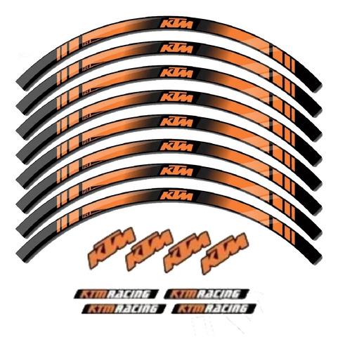 Kit Adesivo Friso Refletivo Roda Moto Ktm Fri01