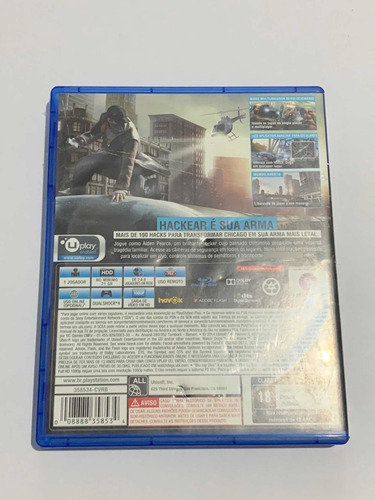 Watch Dogs Playstation 4 Jogo Original Ps4 Game Top (Usado)