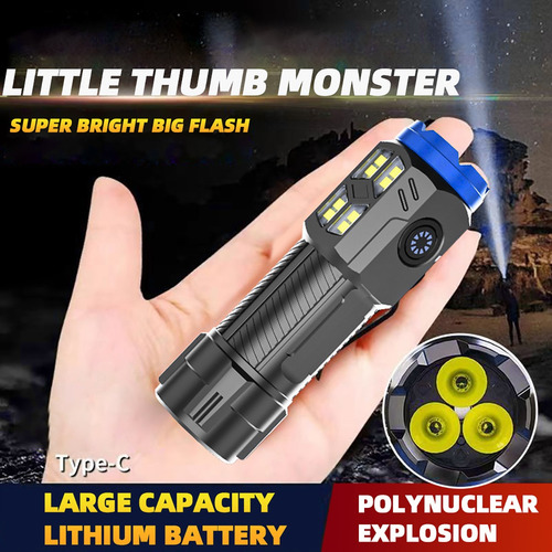 Linterna De Carga De Luz Fuerte Con Zoom Led