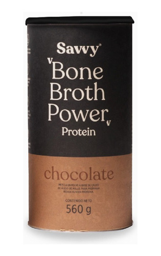 Savvy Proteina Bone Broth Power Caldo De Huesos De Pollo 560g Colageno