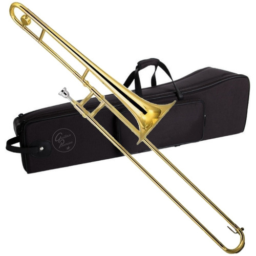 Trombon A Vara Tenor Bronce Estuche Rigido Aceite Kit Combo