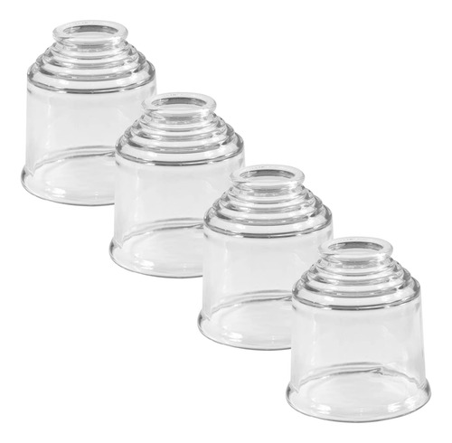 Juego De 4 Cubiertas De Luz De Techo De Vidrio Transparente