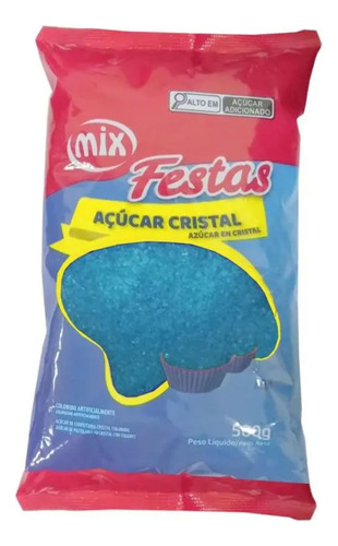 Açúcar Cristal Azul 500g Mix