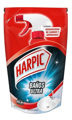 Limpiador Harpic Baños Ultra Quita Sarro Doy Pack 500 Ml