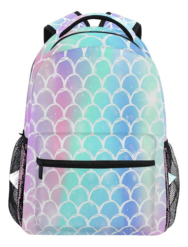 ~ Wamika Colorful Mermaid Scale Backpacks For Girls Women, R