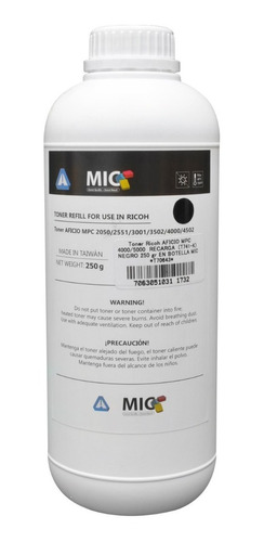 Toner Serie Aficio Mpc Color Recarga X 250gr Negro