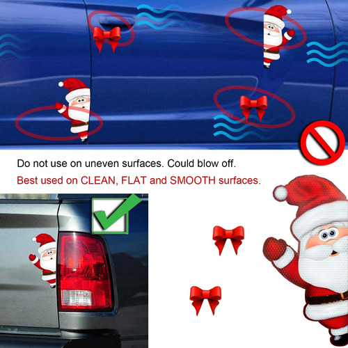 Calcomanías Reflectantes Para Automóvil Navidad Mmg