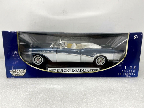 1957 Buick Roadmaster Blue Dañado Escala 1/18 Marca Motormax